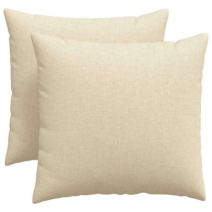 Sofakissen 2 pcs Creme 50 x 50 cm Stoff