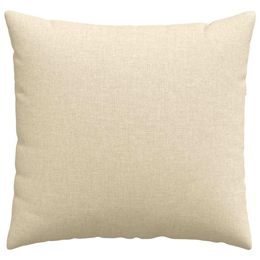 Sofakissen 2 pcs Creme 50 x 50 cm Stoff