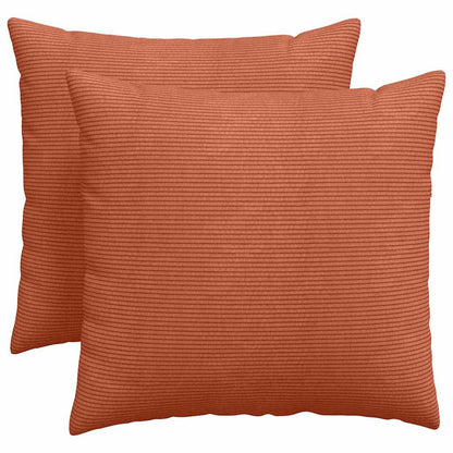 Sofakissen 2 pcs Rot-Orange 50 x 50 cm Cordstoff