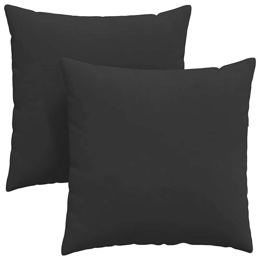 Sofakissen 2 pcs Schwarz 60 x 60 cm Stoff