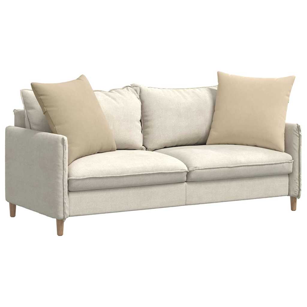 Sofakissen 2 pcs Creme 60 x 60 cm Stoff