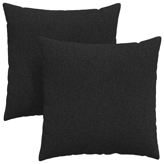 Sofakissen 2 pcs Schwarz 80 x 80 cm Stoff