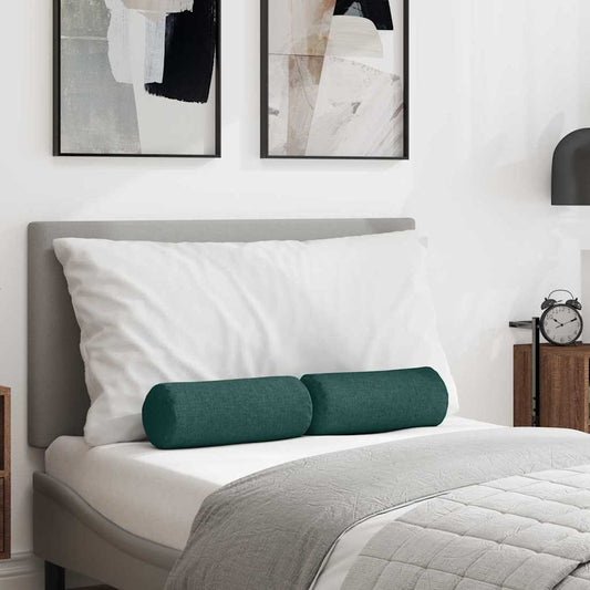 Bolsterkissen 2 pcs Dunkelgrün Ø 15 x 40 cm Stoff