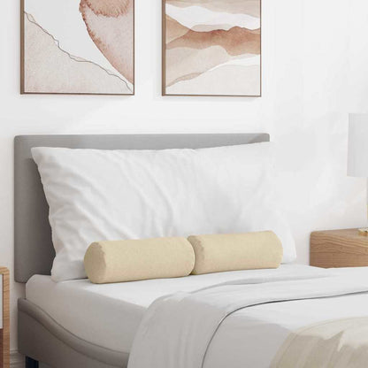 Bolsterkissen 2 pcs Creme Ø 15 x 40 cm Stoff