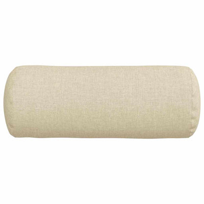 Bolsterkissen 2 pcs Creme Ø 15 x 40 cm Stoff