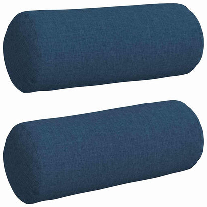 Bolsterkissen 2 pcs Blau Ø 15 x 40 cm Stoff