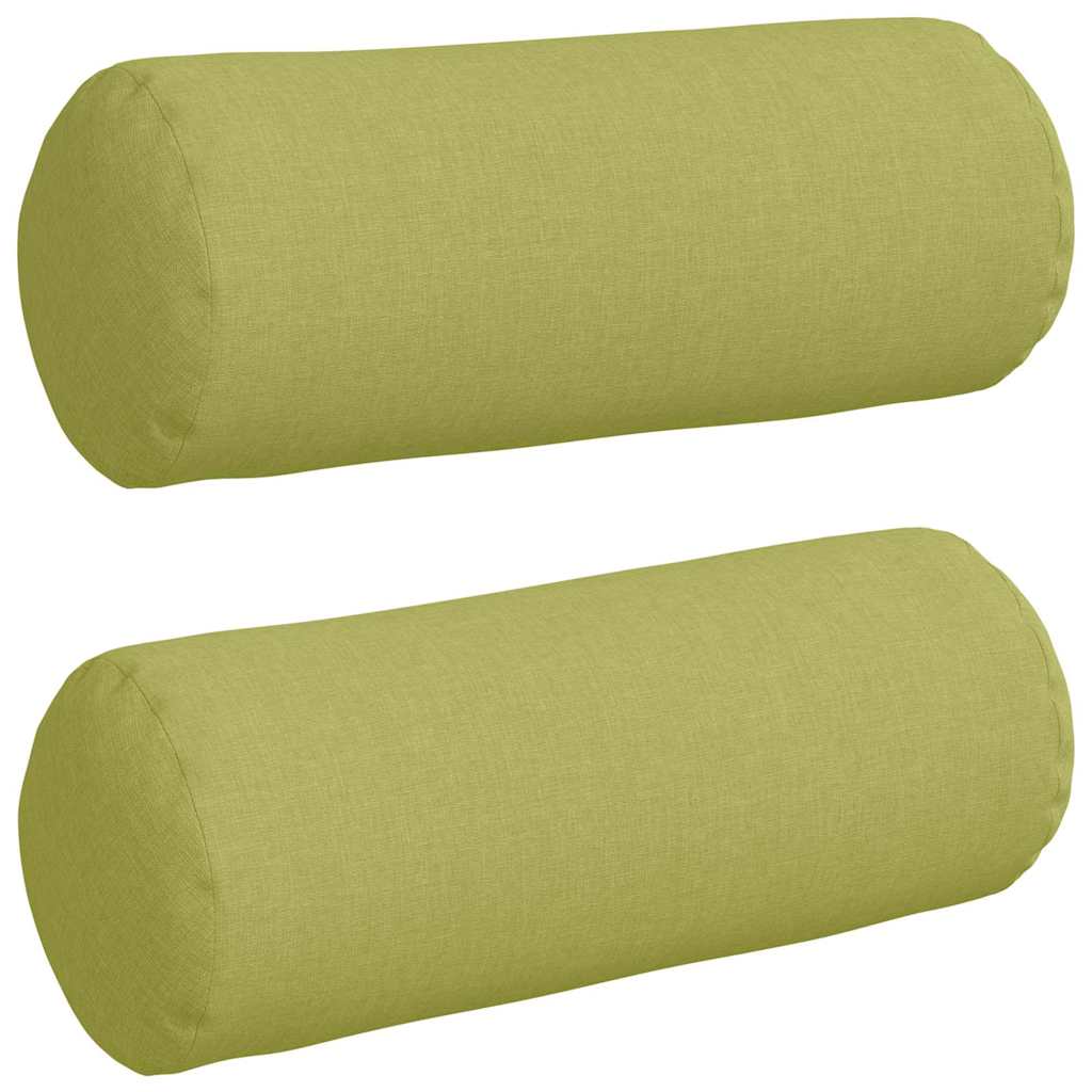 Bolsterkissen 2 pcs Hellgrün Ø 15 x 40 cm Stoff