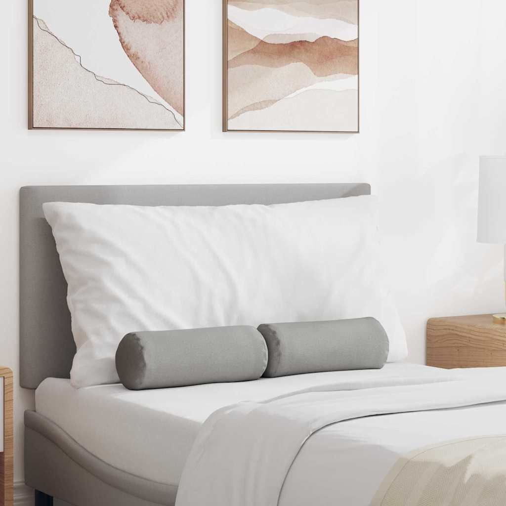 Bolsterkissen 2 pcs Wolkengrau Ø 15 x 40 cm Stoff