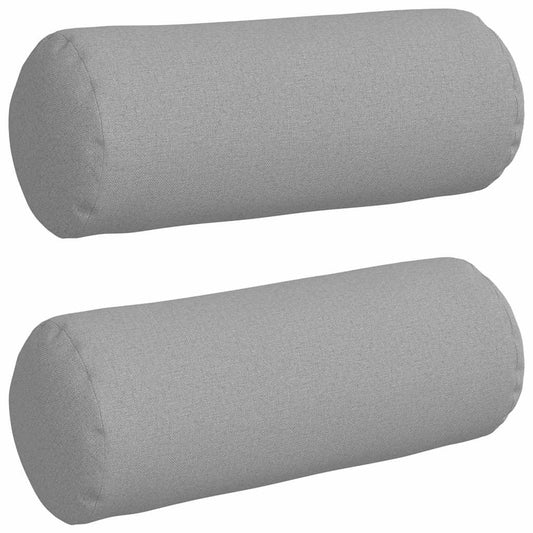 Bolsterkissen 2 pcs Wolkengrau Ø 15 x 40 cm Stoff