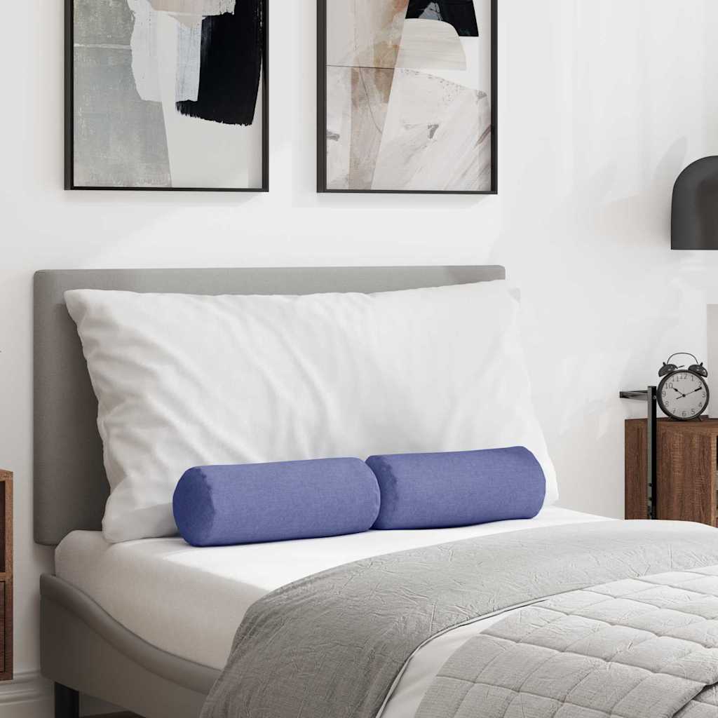 Bolsterkissen 2 pcs Jeans blau Ø 15 x 40 cm Stoff