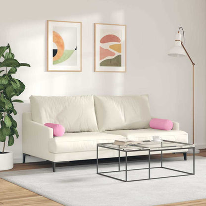 Bolsterkissen 2 pcs Rosa Ø 15 x 40 cm Stoff