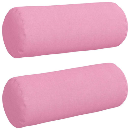 Bolsterkissen 2 pcs Rosa Ø 15 x 40 cm Stoff