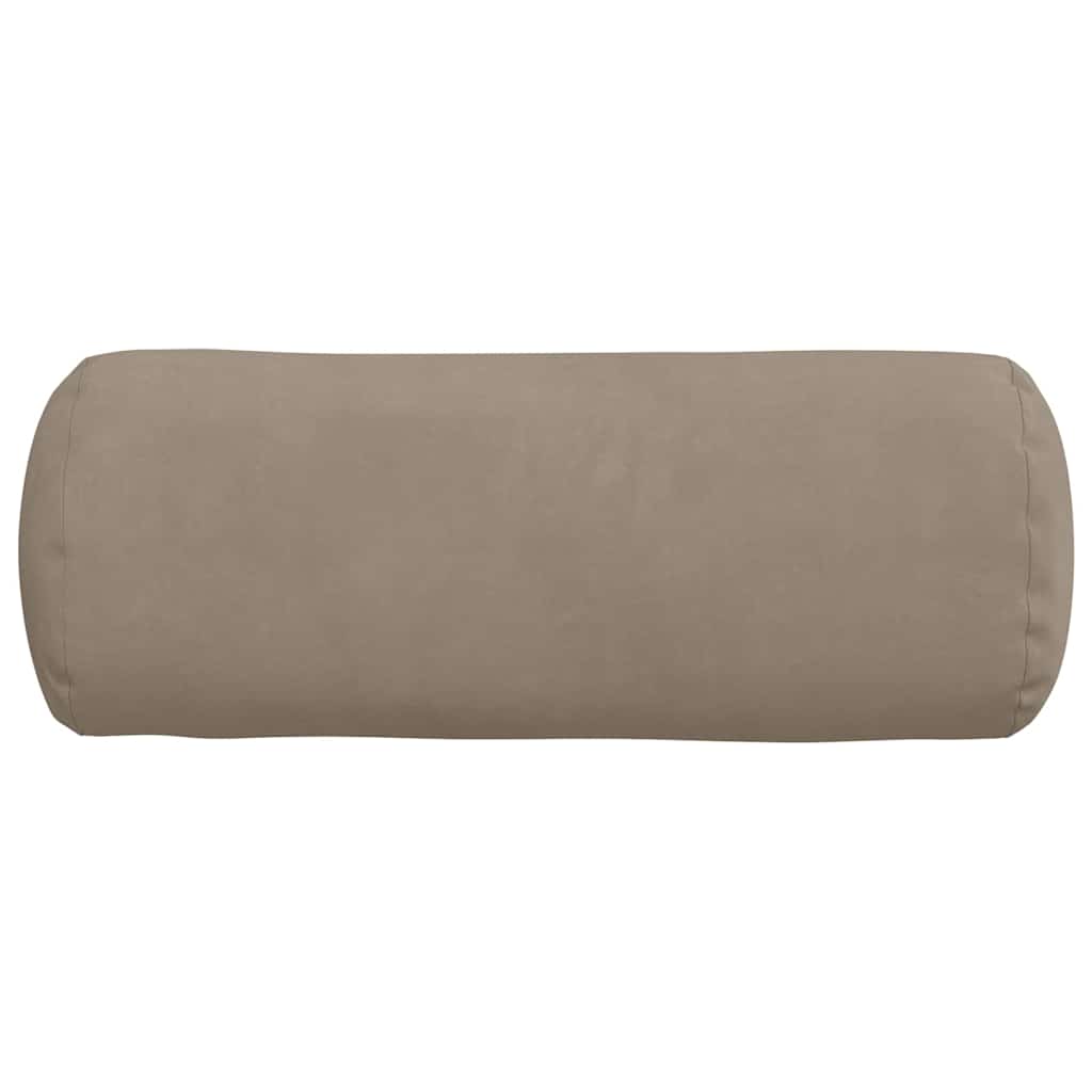 Bolsterkissen 2 pcs Taupe Ø 15 x 40 cm Mikrofaserstoff