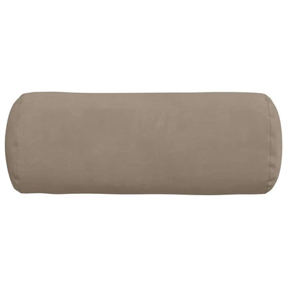 Bolsterkissen 2 pcs Taupe Ø 15 x 40 cm Mikrofaserstoff