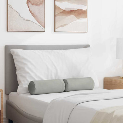 Bolsterkissen 2 pcs Hellgrau Ø 15 x 40 cm Mikrofaserstoff