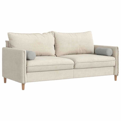 Bolsterkissen 2 pcs Hellgrau Ø 15 x 40 cm Mikrofaserstoff