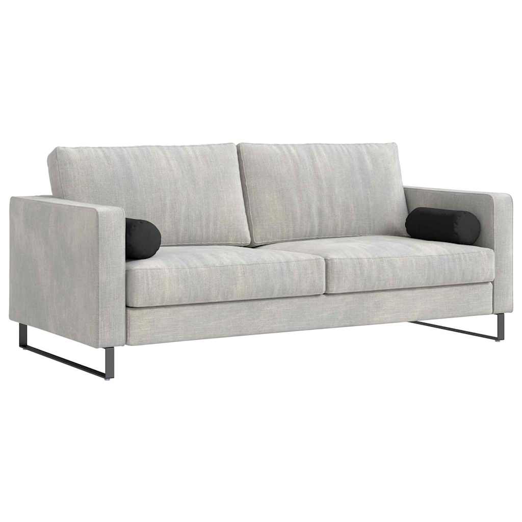 Bolsterkissen 2 pcs Schwarz Ø 15 x 40 cm Mikrofaserstoff