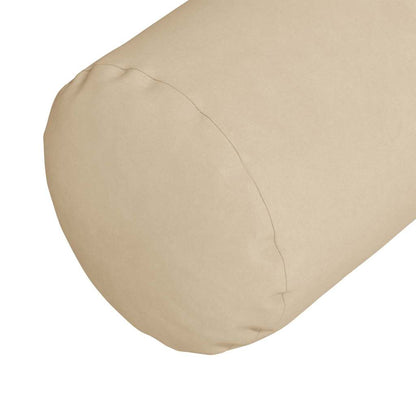Bolsterkissen 2 pcs Creme Ø 15 x 40 cm Mikrofaserstoff