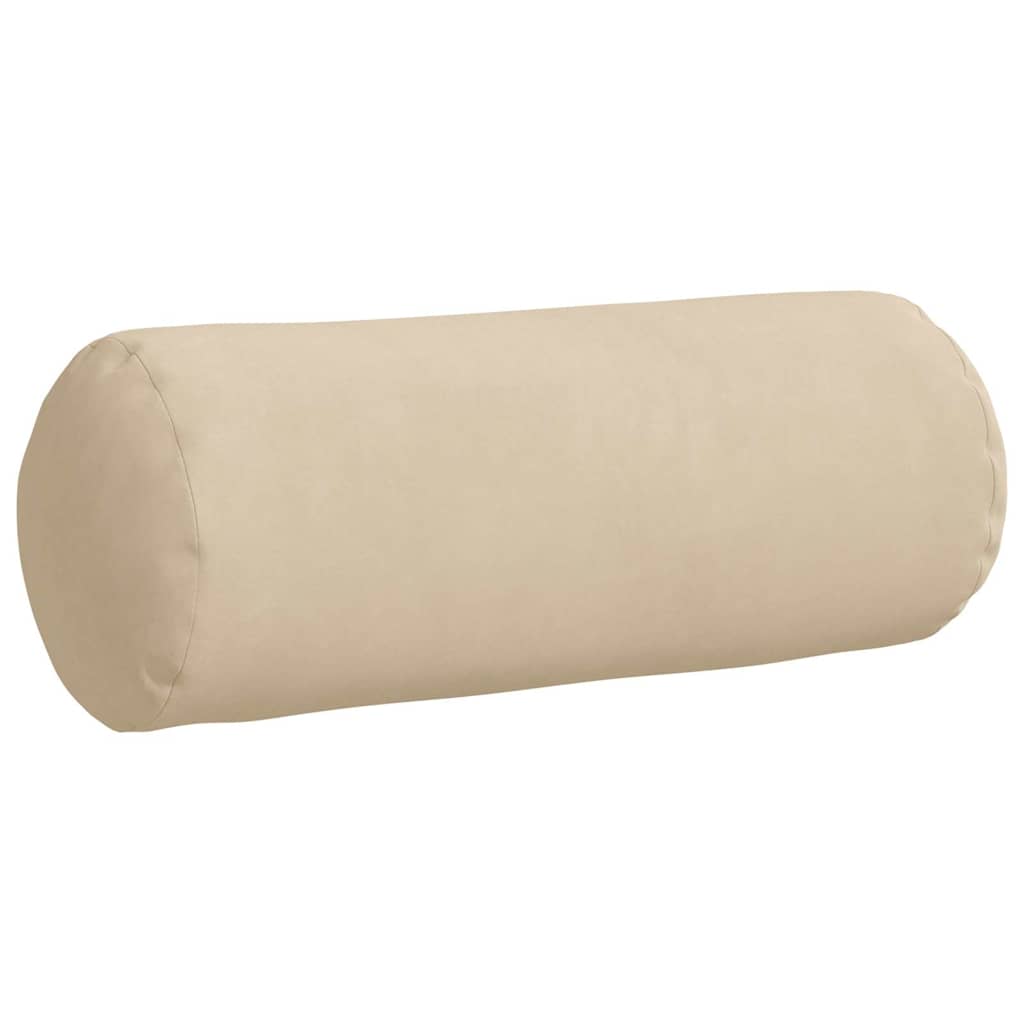 Bolsterkissen 2 pcs Creme Ø 15 x 40 cm Mikrofaserstoff