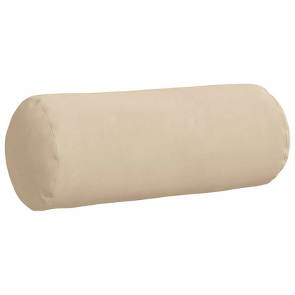 Bolsterkissen 2 pcs Creme Ø 15 x 40 cm Mikrofaserstoff