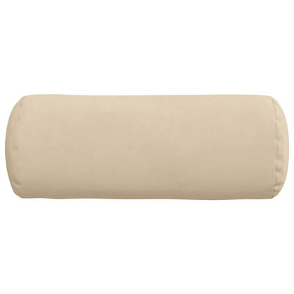 Bolsterkissen 2 pcs Creme Ø 15 x 40 cm Mikrofaserstoff