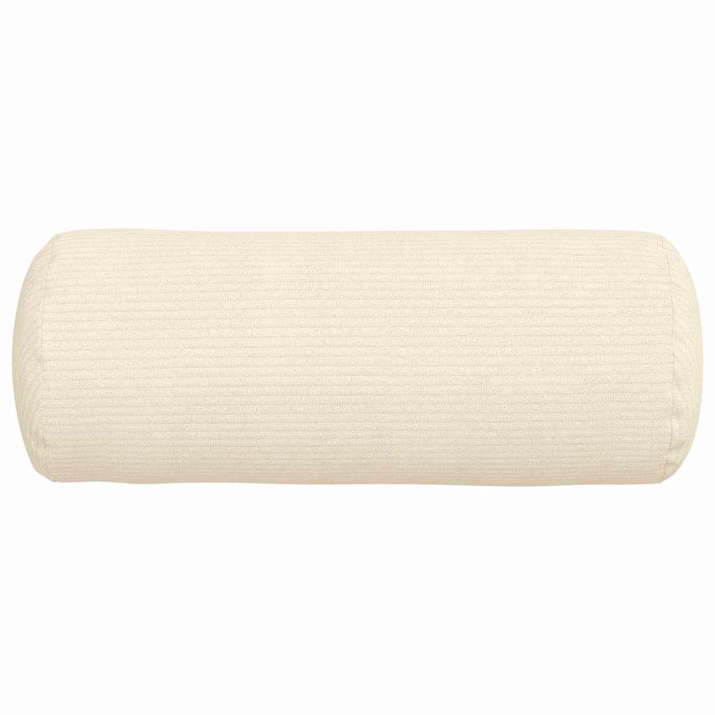 Bolsterkissen 2 pcs Creme Ø 15 x 40 cm Cordstoff