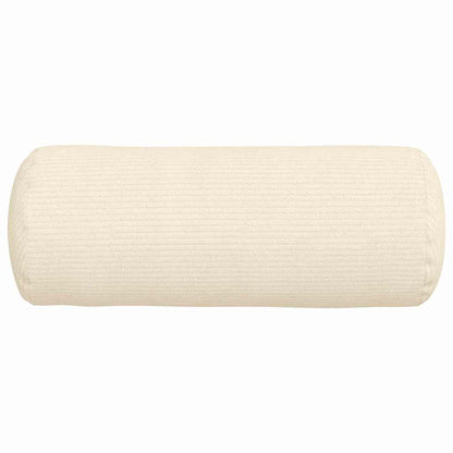 Bolsterkissen 2 pcs Creme Ø 15 x 40 cm Cordstoff