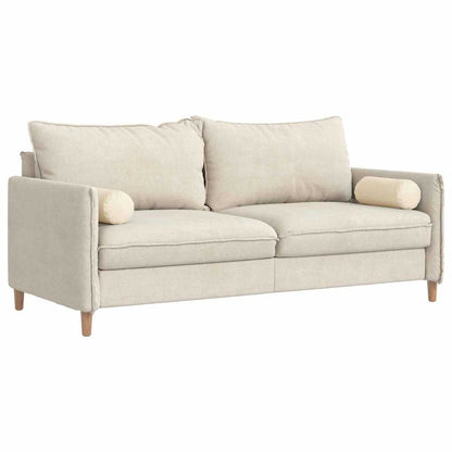 Bolsterkissen 2 pcs Creme Ø 15 x 40 cm Cordstoff