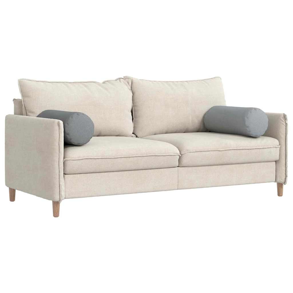 Bolsterkissen 2 pcs Hellgrau Ø 25 x 70 cm Stoff