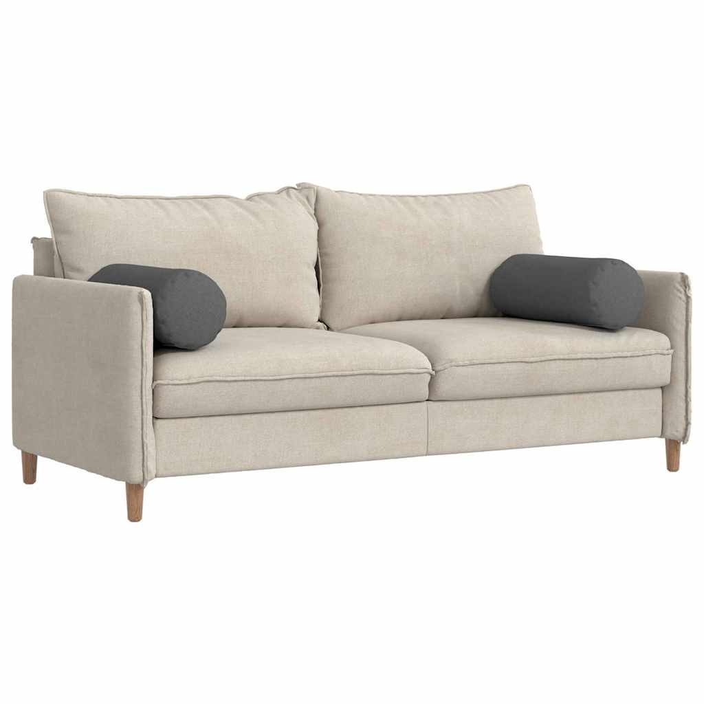 Bolsterkissen 2 pcs Dunkelgrau Ø 25 x 70 cm Stoff