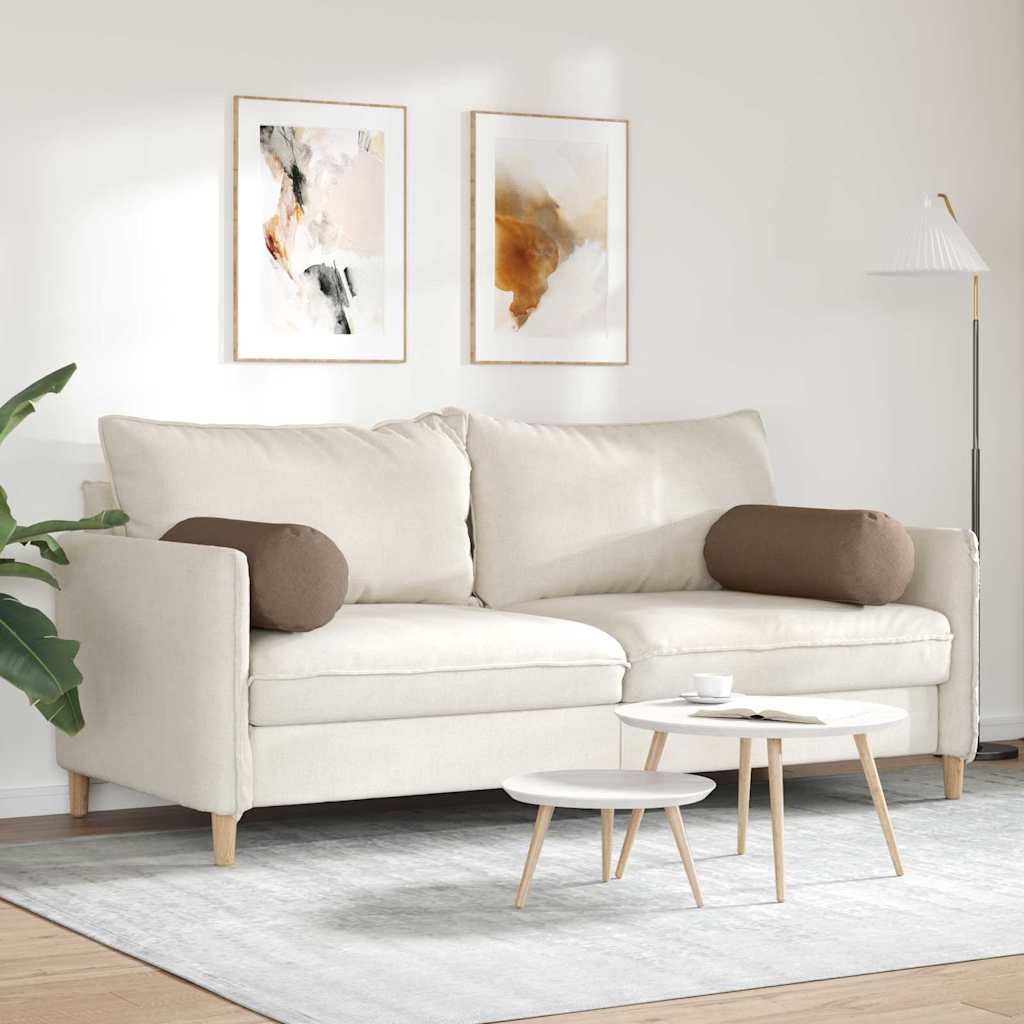 Bolsterkissen 2 pcs Braun Ø 25 x 70 cm Stoff