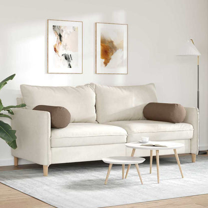 Bolsterkissen 2 pcs Braun Ø 25 x 70 cm Stoff