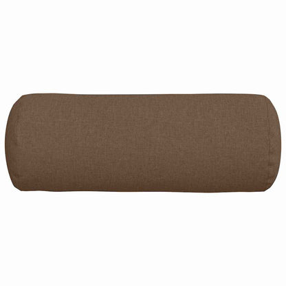 Bolsterkissen 2 pcs Braun Ø 25 x 70 cm Stoff
