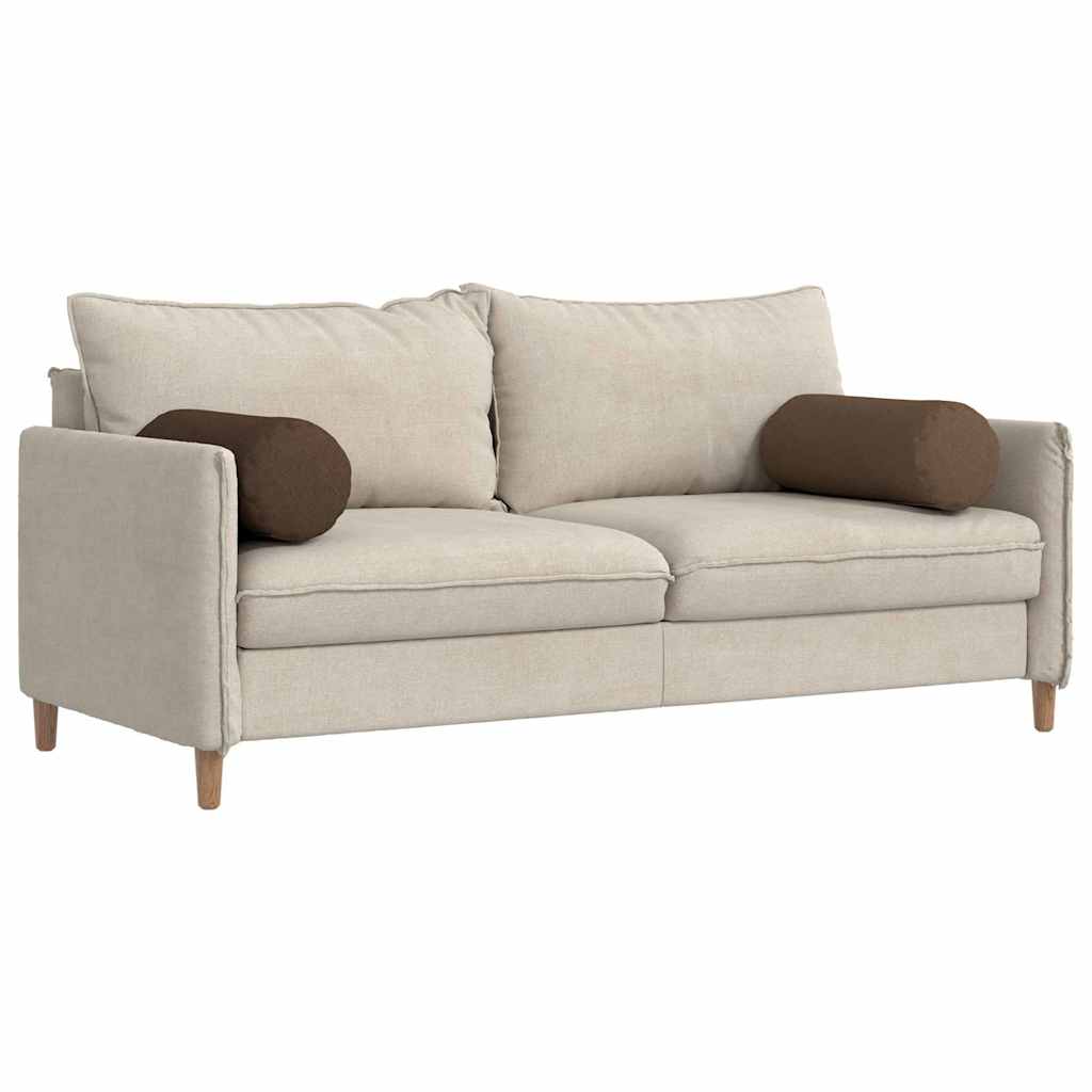 Bolsterkissen 2 pcs Braun Ø 25 x 70 cm Stoff