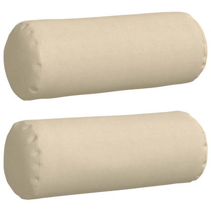 Bolsterkissen 2 pcs Creme Ø 25 x 70 cm Stoff