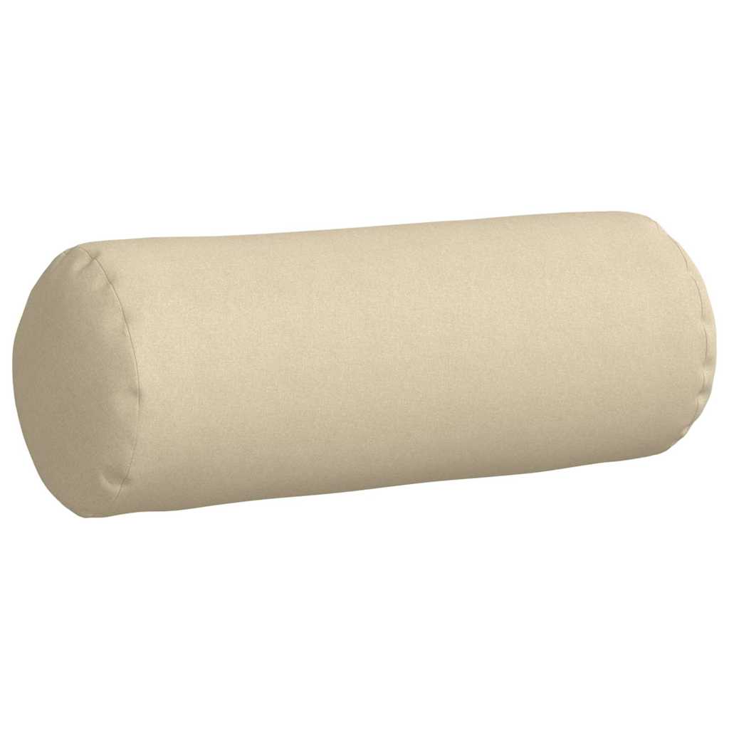 Bolsterkissen 2 pcs Creme Ø 25 x 70 cm Stoff