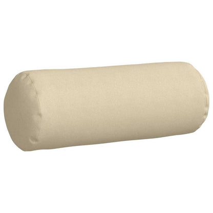 Bolsterkissen 2 pcs Creme Ø 25 x 70 cm Stoff