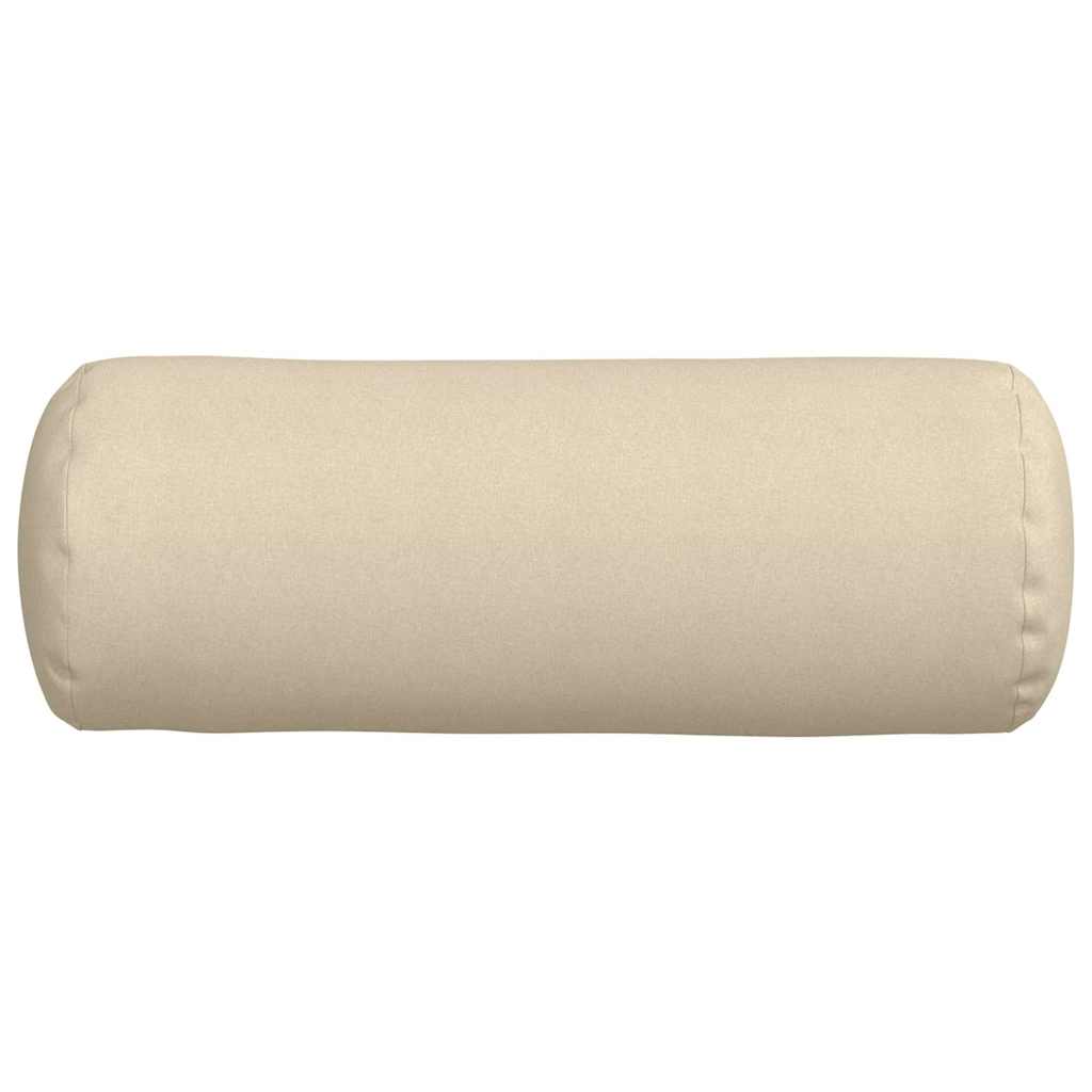 Bolsterkissen 2 pcs Creme Ø 25 x 70 cm Stoff