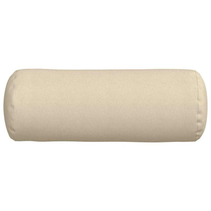 Bolsterkissen 2 pcs Creme Ø 25 x 70 cm Stoff