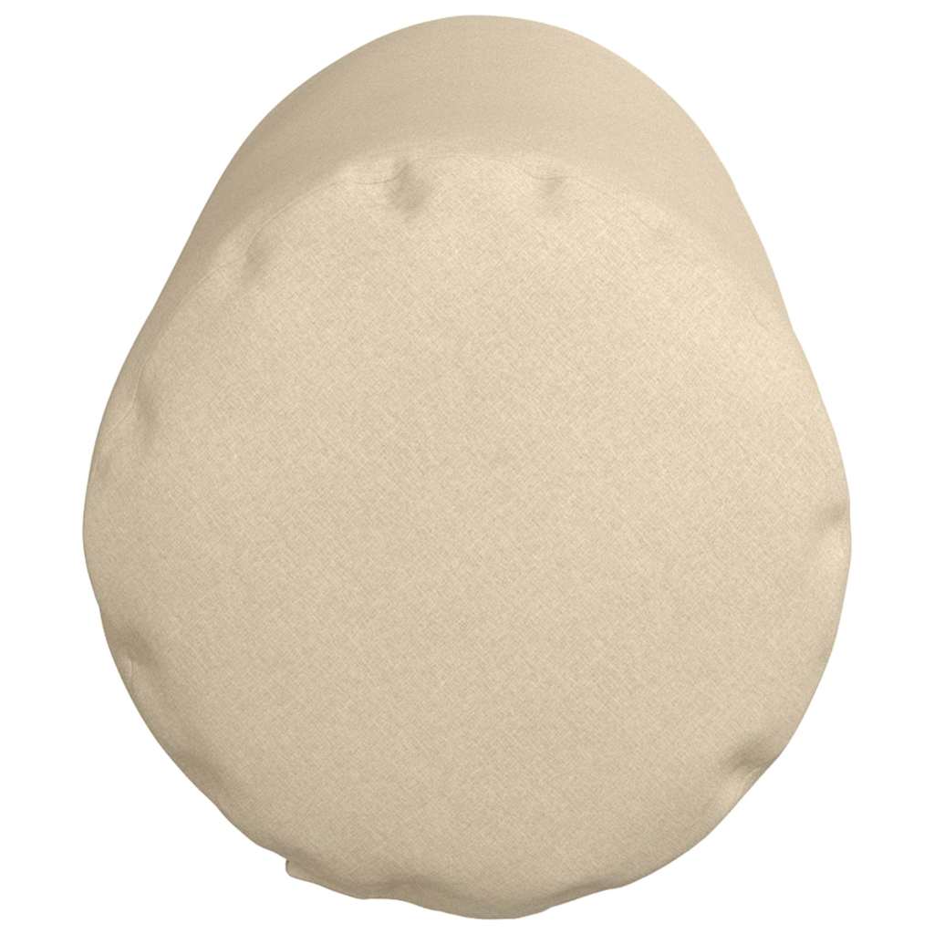 Bolsterkissen 2 pcs Creme Ø 25 x 70 cm Stoff