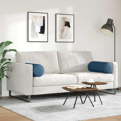 Bolsterkissen 2 pcs Blau Ø 25 x 70 cm Stoff