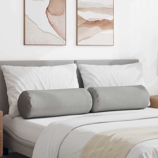 Bolsterkissen 2 pcs Wolkengrau Ø 25 x 70 cm Stoff
