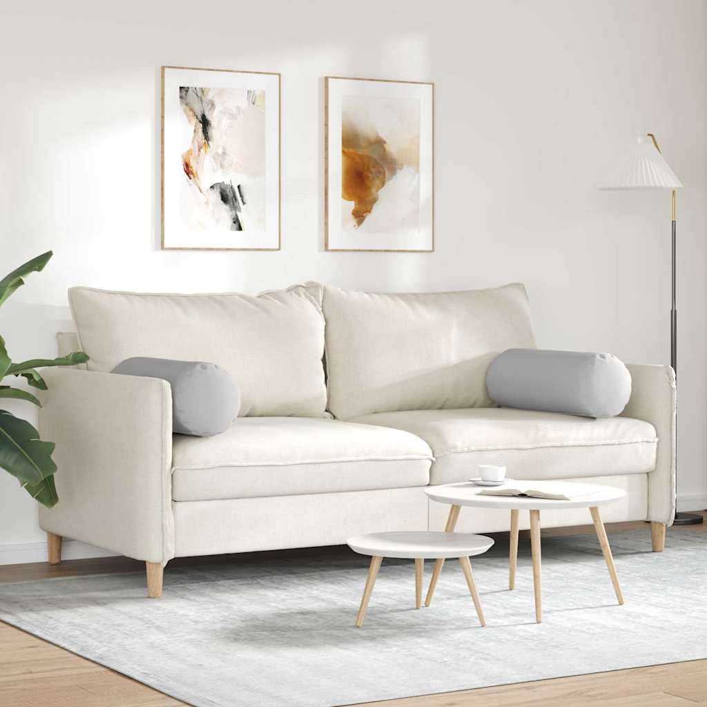 Bolsterkissen 2 pcs Wolkengrau Ø 25 x 70 cm Stoff