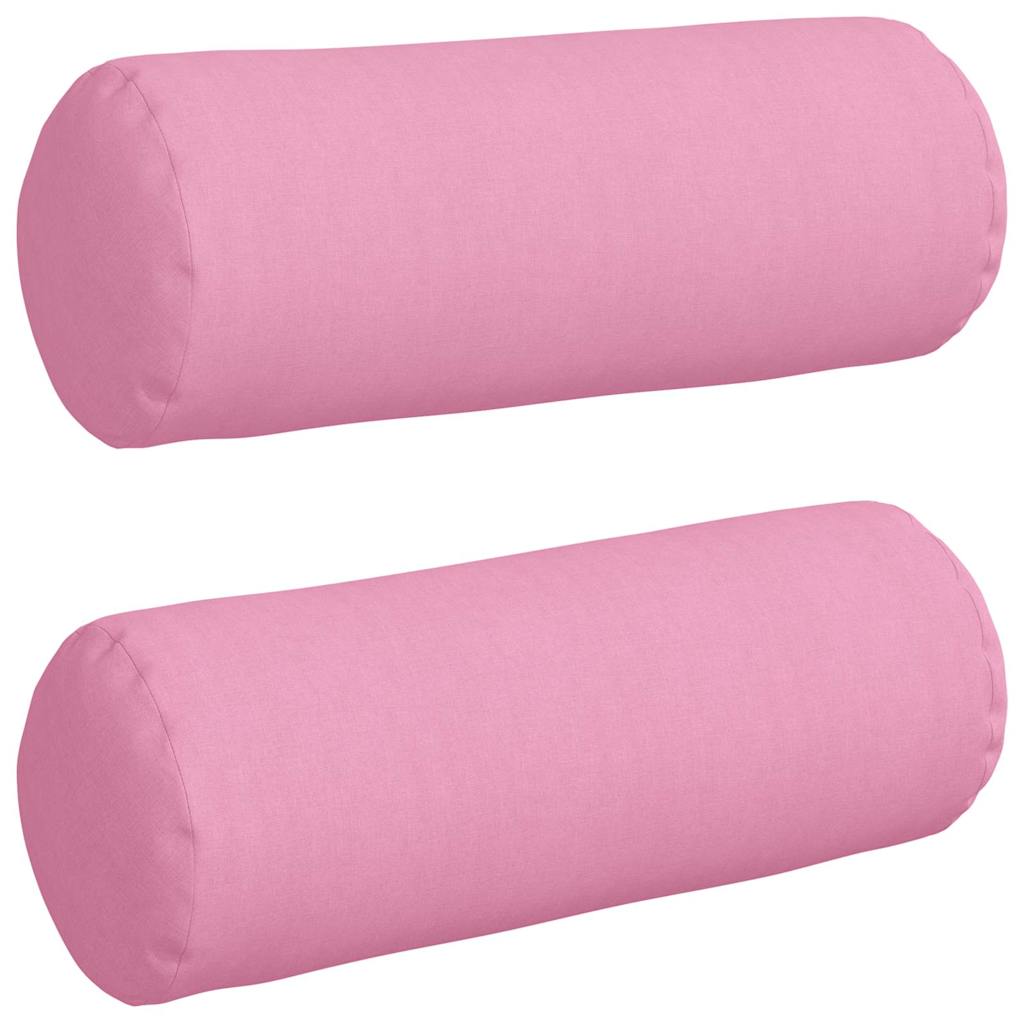 Bolsterkissen 2 pcs Rosa Ø 25 x 70 cm Stoff
