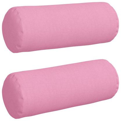 Bolsterkissen 2 pcs Rosa Ø 25 x 70 cm Stoff