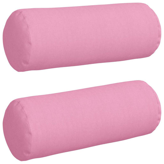 Bolsterkissen 2 pcs Rosa Ø 25 x 70 cm Stoff