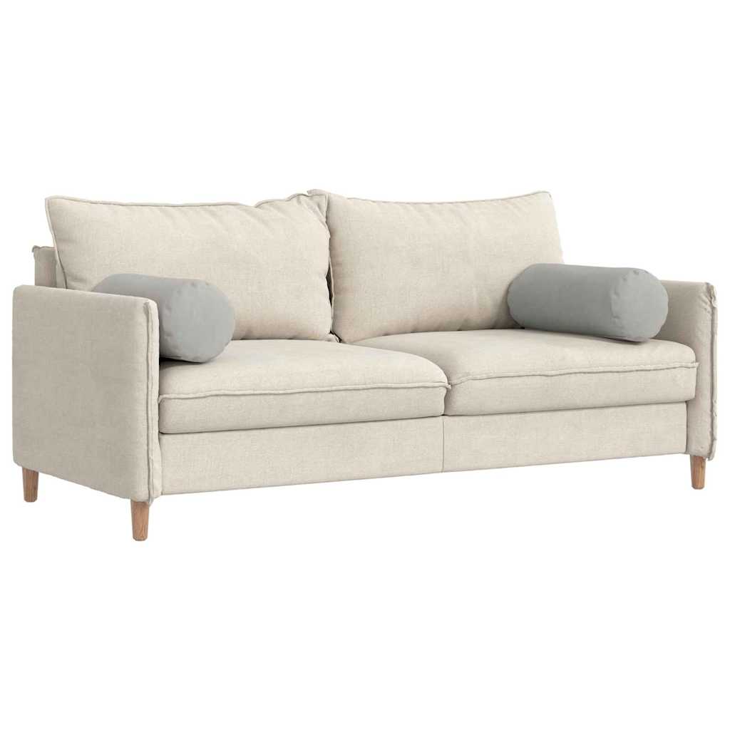 Bolsterkissen 2 pcs Hellgrau Ø 25 x 70 cm Mikrofaserstoff