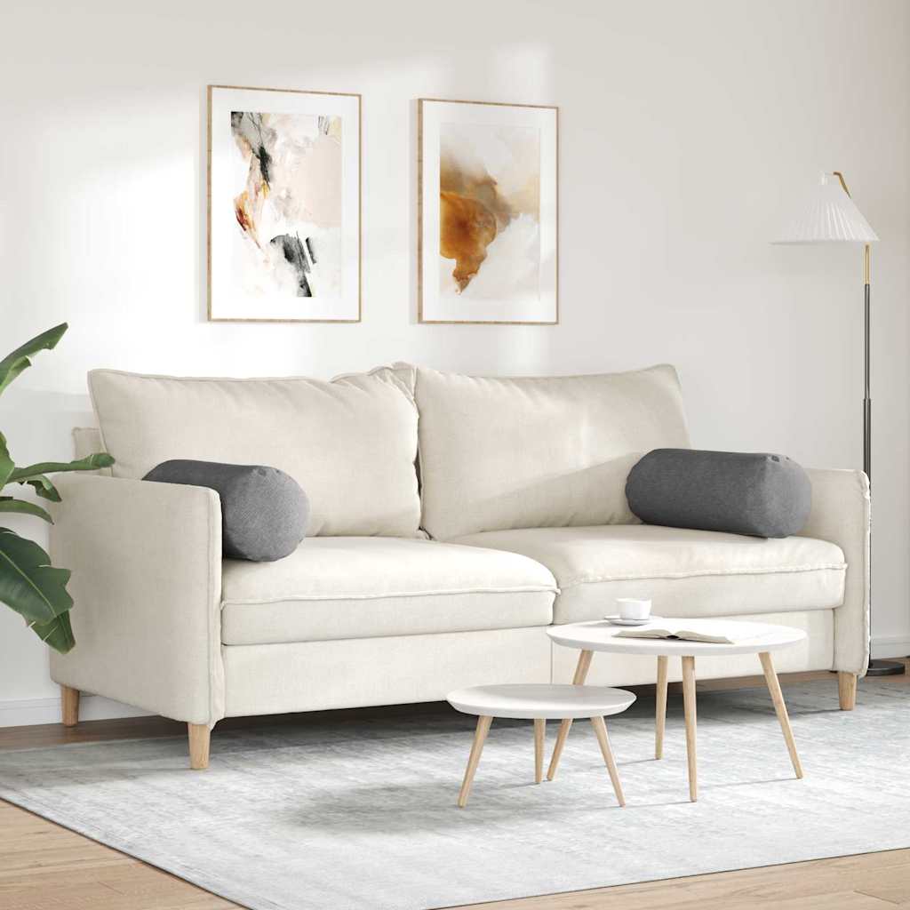 Bolsterkissen 2 pcs Dunkelgrau Ø 25 x 70 cm Cordstoff