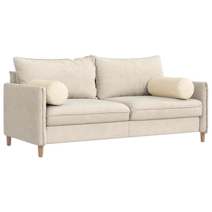 Bolsterkissen 2 pcs Creme Ø 25 x 70 cm Cordstoff