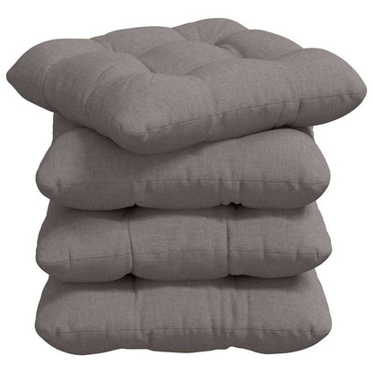 Sitzkissen 4 pcs Taupe 40 x 40 x 12 cm Stoff